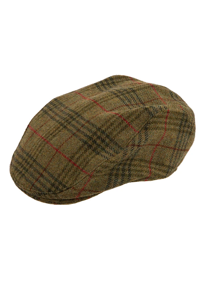 Men's Abraham Moon Check Tweed Flat Cap