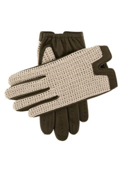 Men's Heritage Crochet-Back Leather Driving Gloves 10 Men's Heritage Crochet-Back Leather Driving Gloves -Dents 15 1003 Hunter