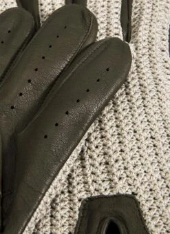 Men's Heritage Crochet-Back Leather Driving Gloves 13 Men's Heritage Crochet-Back Leather Driving Gloves -Dents 15 1003 20hunter 203