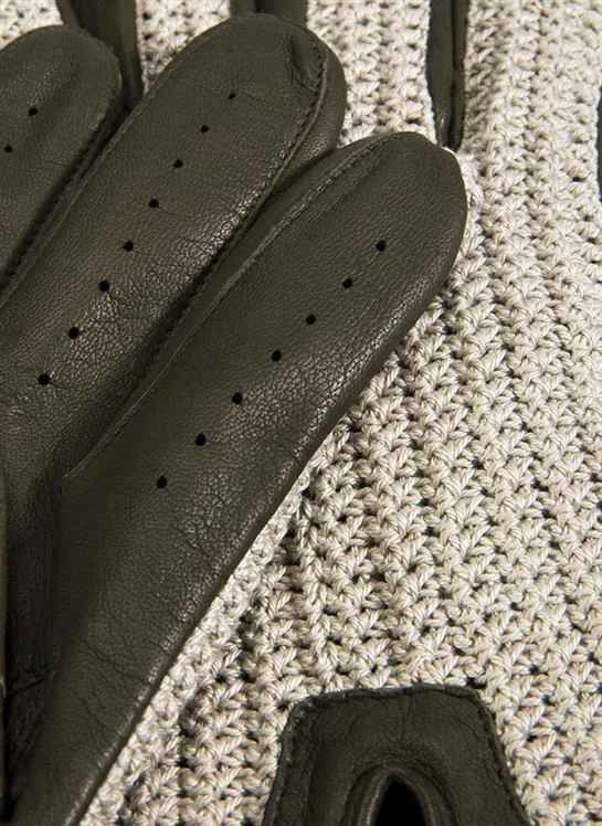 Men's Heritage Crochet-Back Leather Driving Gloves 7 Men's Heritage Crochet-Back Leather Driving Gloves - Image 7
