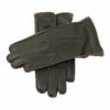 Men's Heritage Three-Point Lambswool-Lined Deerskin Leather Gloves With Contrast Side Walls