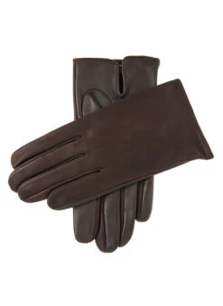 Men's Heritage Touchscreen Three-Point Leather Gloves -Dents 15 1100 Brown