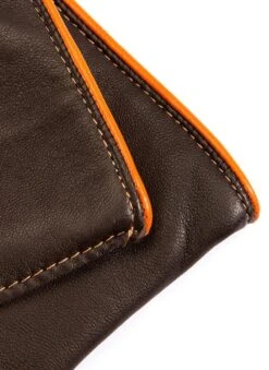 Men's Heritage Three-Point Cashmere-Lined Leather Gloves With Colour Contrast Details -Dents 15 1514 brown tangerine tangerine tangerine 6 34e4d6fe c9f9 437e 8cdb 3882e6275ecc