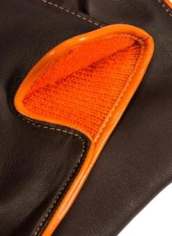 Men's Heritage Three-Point Cashmere-Lined Leather Gloves With Colour Contrast Details -Dents 15 1514 brown tangerine tangerine tangerine 1a0bec30 c553 4730 b295 57f268d31355
