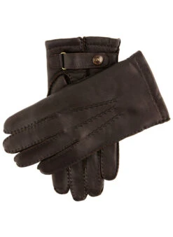 Men's Heritage Handsewn Three-Point Cashmere-Lined Leather Gloves -Dents 15 1529 Brown