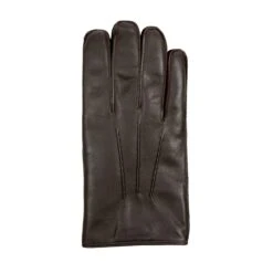 Men's Heritage Three-Point Fur-Lined Leather Gloves -Dents 15 1590 Brown Grey 2