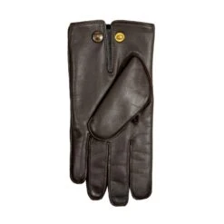 Men's Heritage Three-Point Fur-Lined Leather Gloves -Dents 15 1590 Brown Grey 3