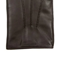 Men's Heritage Three-Point Fur-Lined Leather Gloves -Dents 15 1590 Brown Grey 4