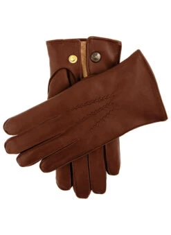 Men's Heritage Three-Point Fur-Lined Leather Gloves -Dents 15 1590 English Tan bc6b88a7 baf5 44f3 9b03 9f89f3b89814