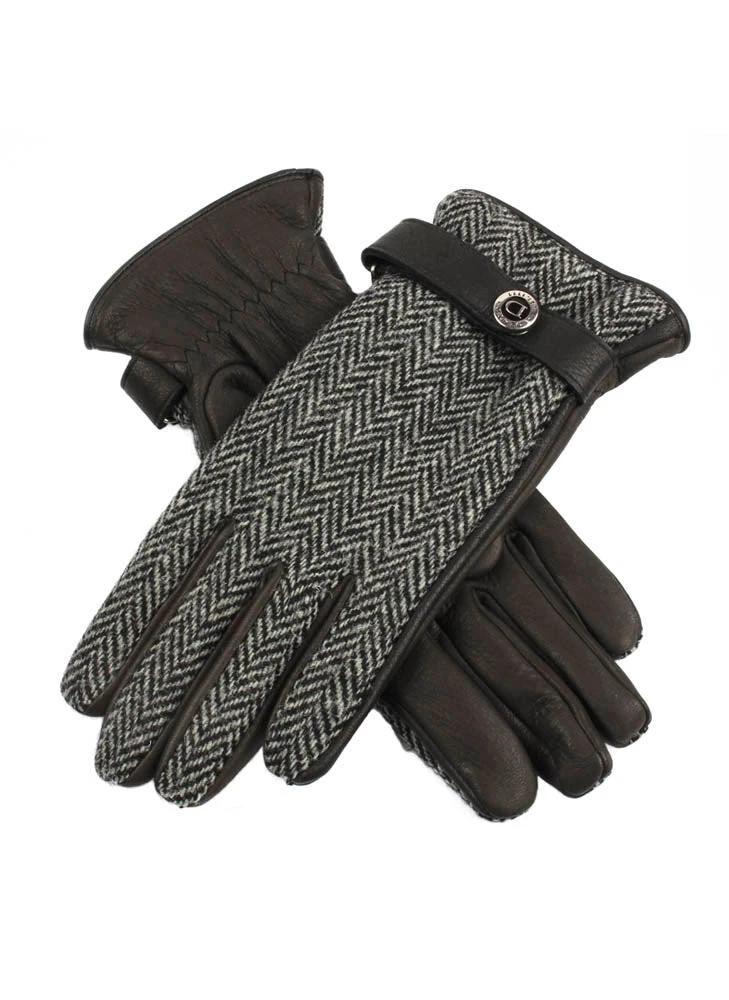 Women's Heritage Cashmere-Lined Harris Tweed And Deerskin Leather Gloves - Image 2