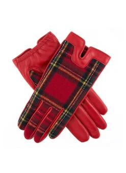 Women's Heritage Cashmere-Lined Tartan Leather Gloves