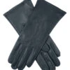 Women's Heritage Touchscreen Three-Point Silk-Lined Leather Gloves