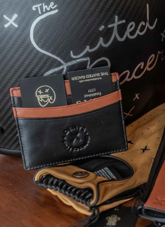 Men's The Suited Racer Smooth Nappa Leather Card Holder With RFID Blocking - Image 3