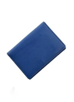 Men's Pebble Grain Leather Card Holder With RFID Blocking -Dents 23 5500 20royal 20blue 20 3