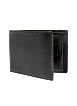 Men's Smooth Nappa Leather Trifold Wallet With RFID Blocking And Coin Purse