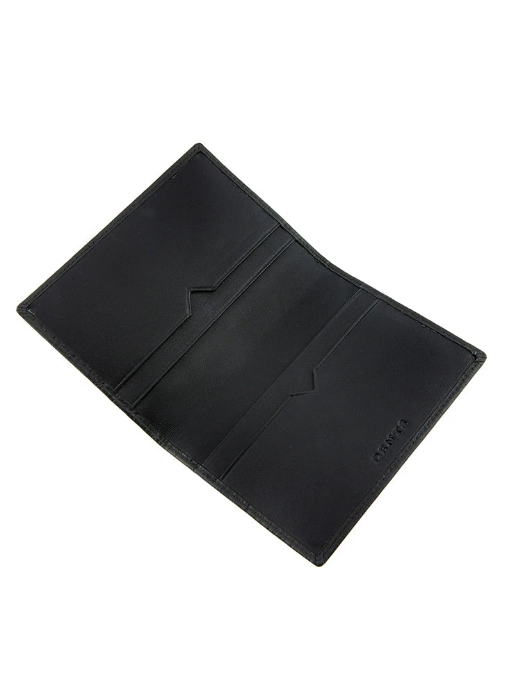 Crocodile Print Leather Passport Holder With RFID Blocking - Image 2