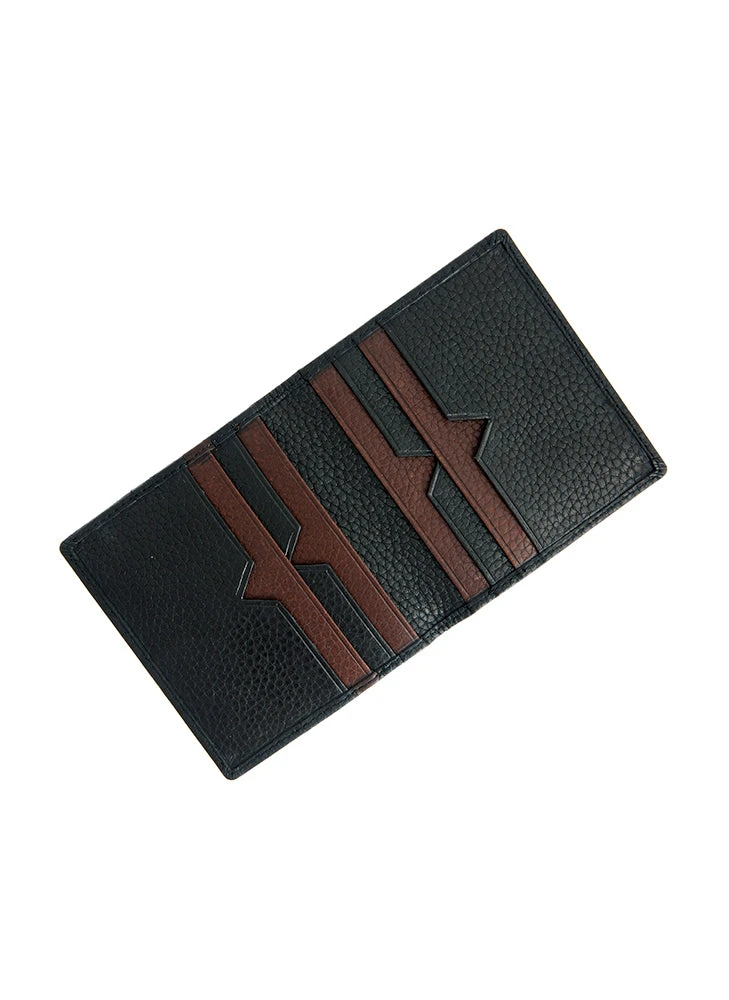 Pebble Grain Leather Card Holder With RFID Blocking Protection - Image 4