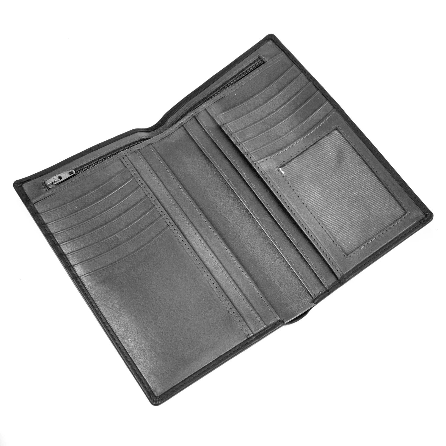 Men's Smooth Nappa Leather Jacket Wallet With RFID Blocking And Window Pocket - Image 5