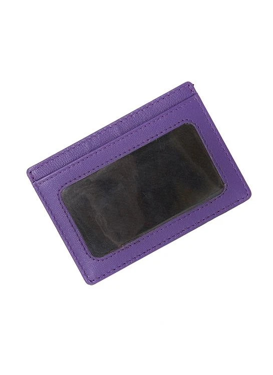 Men's Smooth Nappa Leather Card Holder With RFID Blocking And Window Pocket - Image 5