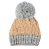 Women's Chunky Cable Knit Bobble Hat