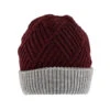 Women’s Patchwork Cable Knit Beanie Hat