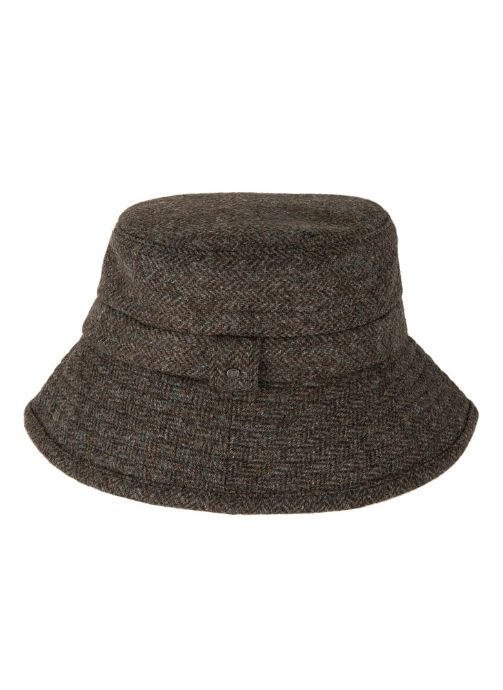 Women's Abraham Moon Herringbone Tweed Bucket Hat - Image 3