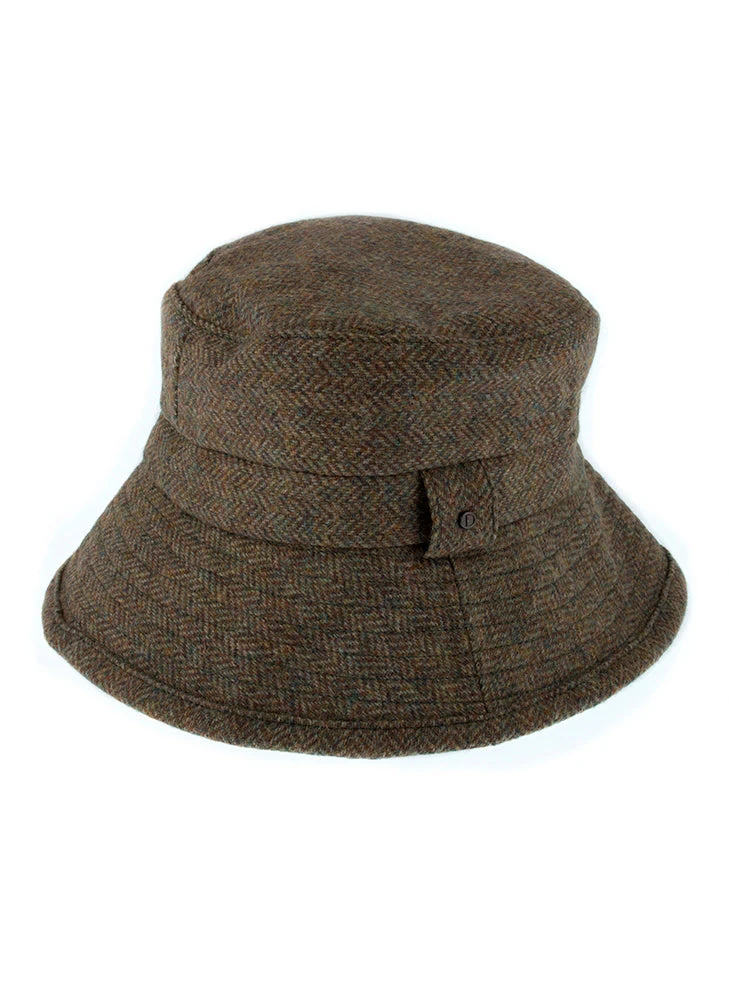 Women's Abraham Moon Herringbone Tweed Bucket Hat - Image 6