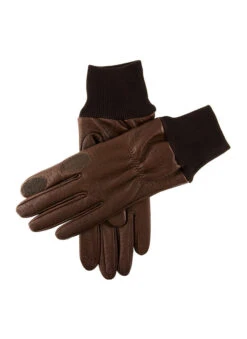 Men's Heritage Water-Resistant Fleece-Lined Left Hand Leather Shooting Gloves -Dents 37 0607 Brown 803534c6 2057 4ae4 9920 85fa814a90a5