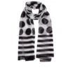 Women's Spots And Stripes Print Lightweight Scarf