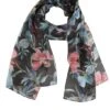 Women's Tropical Flowers Print Lightweight Scarf