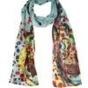 Women's Multi-Coloured Circus Print Lightweight Scarf