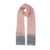 Women's Stripe Lightweight Scarf With Colour Block Ends