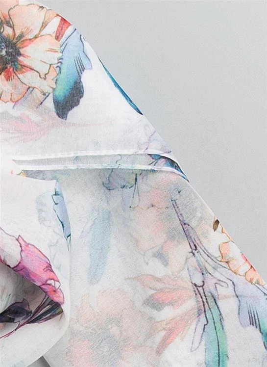 Women's Floral Print Lightweight Scarf - Image 2