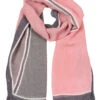 Women’s Pleated Lightweight Scarf With Diagonal Cross Print And Border