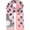 Women’s Multi-Spot Print Lightweight Scarf With Border