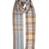 Women’s Plaid Check Scarf With Fringe Ends