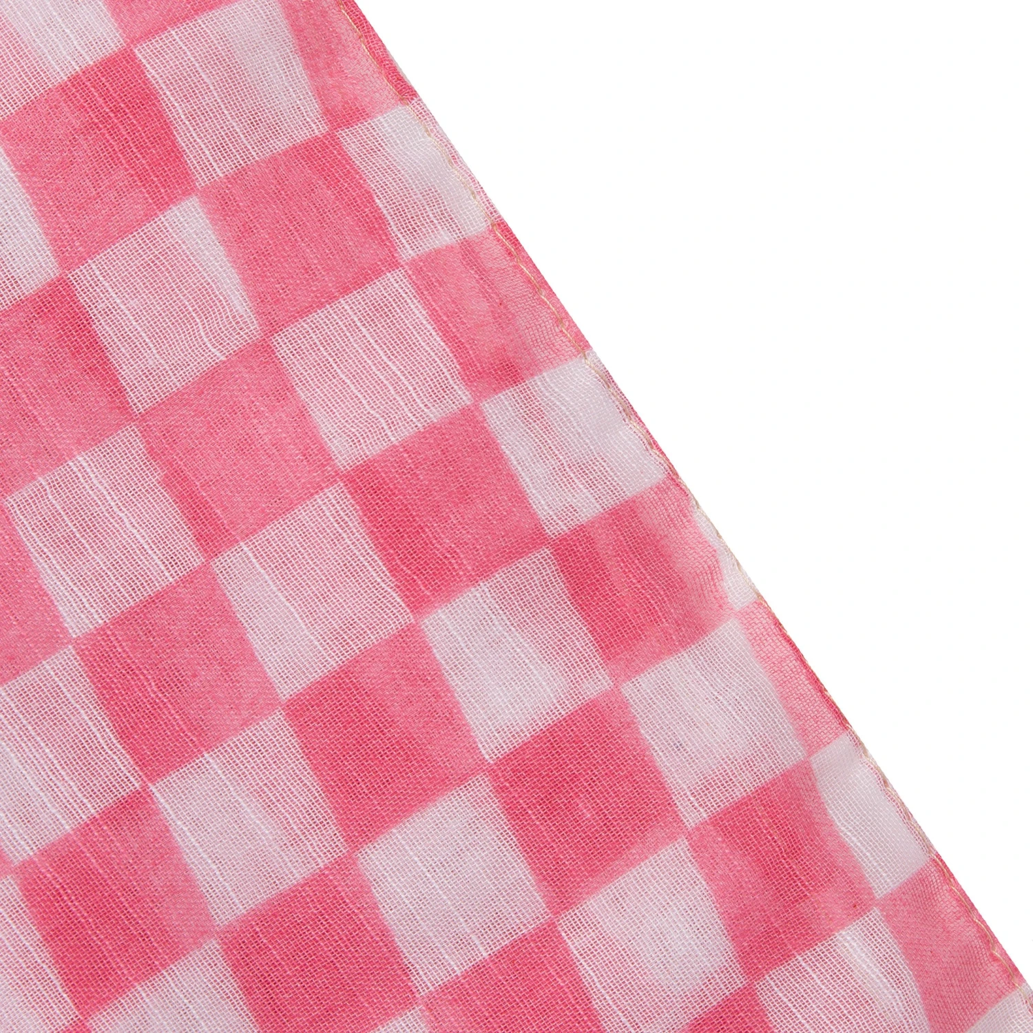 Women’s Small Checkerboard Check Lightweight Scarf With Tassels - Image 6