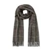 Women’s Windowpane Check Scarf With Tassels