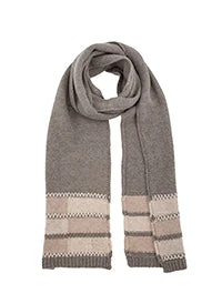 Women’s Knitted Scarf With Colour Block Ends - Image 3