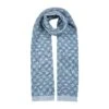 Women’s Jacquard Knitted Scarf With Reversible Hash Symbol Pattern