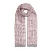 Women’s Jacquard Knitted Scarf With Dogtooth Pattern
