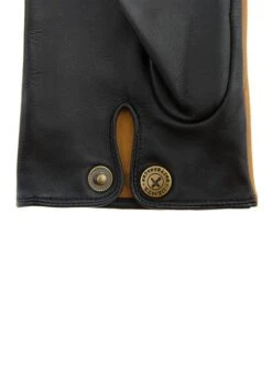 Men's The Suited Racer Touchscreen Three-Point Leather Gloves -Dents 5 1002 black cork 5