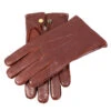 Men's Three-Point Wool-Lined Leather Officer's Gloves