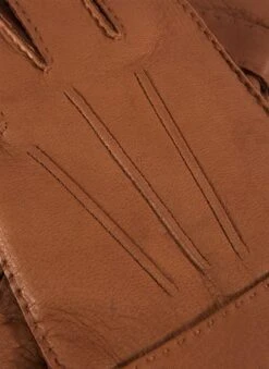 Men's Handsewn Three-Point Cashmere-Lined Deerskin Leather Gloves With Cashmere Cuffs -Dents 5 1548 20havana 203