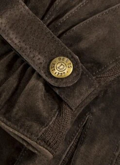 Men's Three-Point Fleece-Lined Suede Gloves -Dents 5 1617 20brown 202