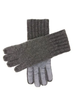 Men's Cashmere Knitted Gloves With Suede Palm Patch