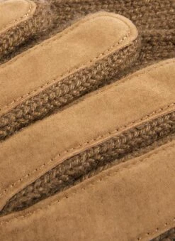 Men's Cashmere Knitted Gloves With Suede Palm Patch -Dents 5 4522 20camel 202 e46620b6 39c1 40ed ba68 e76e8c8425c0