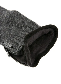 Men's Thinsulate-Lined Knitted Gloves With Zip -Dents 5 4530 charcoal 3