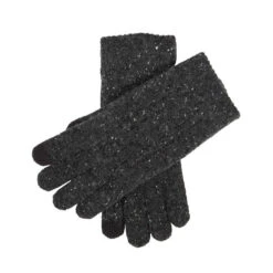 Men’s Touchscreen Cable Knit Gloves With Marl Yarn 6 Men’s Touchscreen Cable Knit Gloves With Marl Yarn -Dents 5 4584 Charcoal