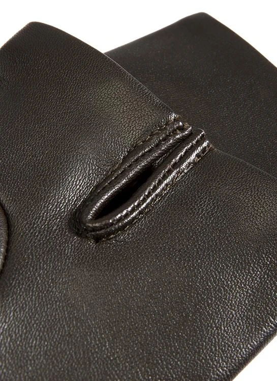 Men's Three-Point Cashmere-Lined Leather Gloves - Image 6